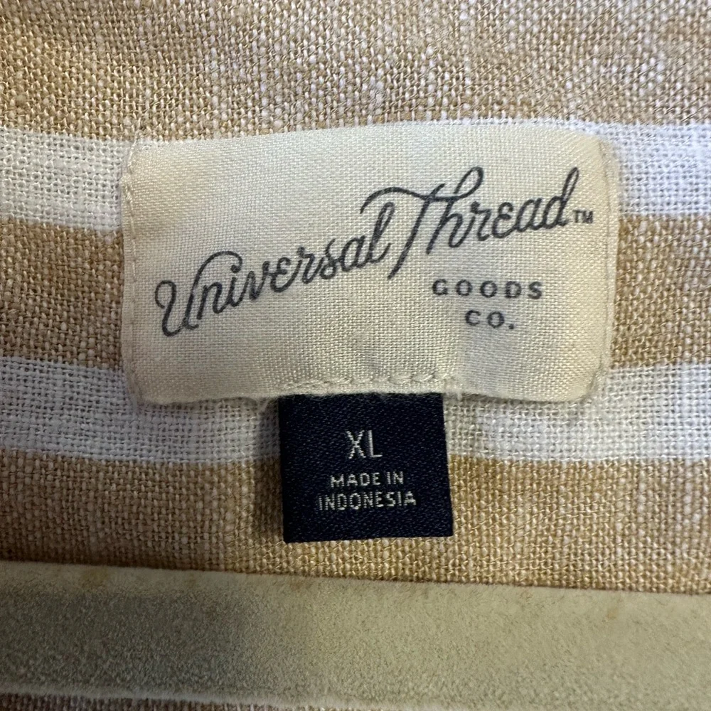 Universal Thread Tan and White Striped Top - Picture 3 of 6